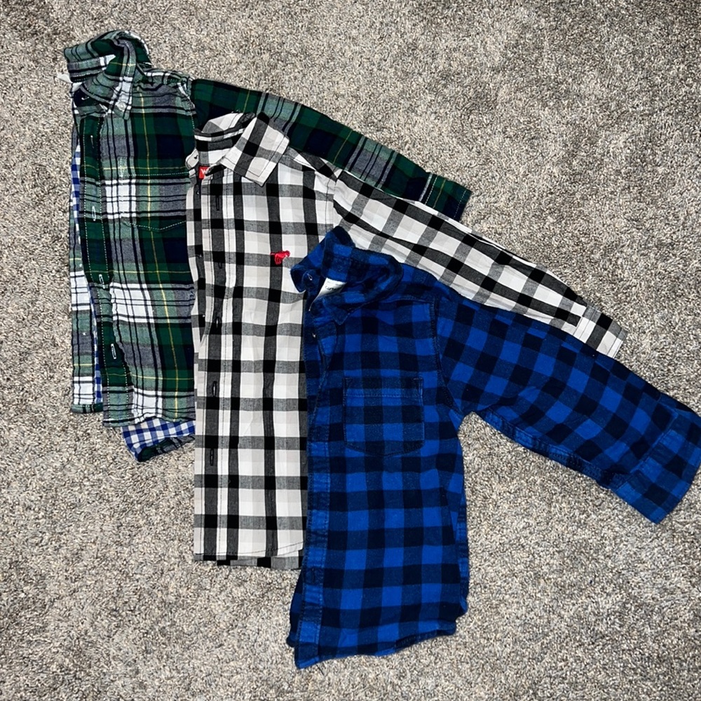 Baby Gap Wrangler Carters Fall Button Up Shirts 3T - Picture 2 of 2